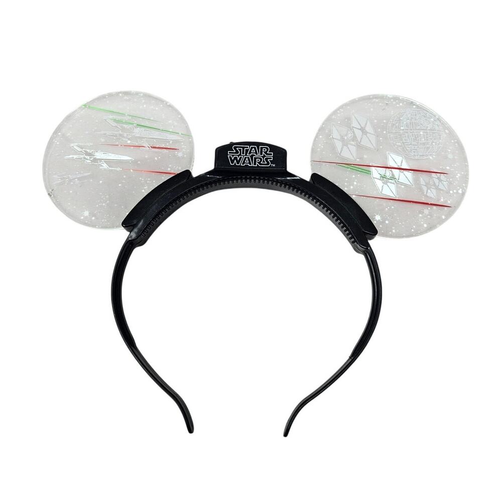 Disney Star Wars Mickey Ears Light Up X Wing Tie Fighter fight Cosplay Fan